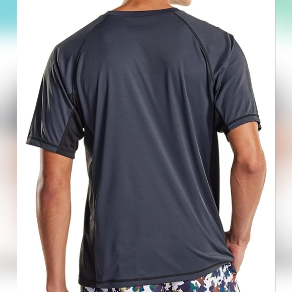 Tesla Rashgaurd Swim Shirt Loose Fit Rash guard UPF 50+ Charcoal Black - Picture 2 of 4
